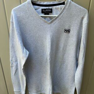 Billabong V-Neck Beige Sweater Size Large